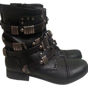 Black and Silver Goth LEI Charm Jingle Boots